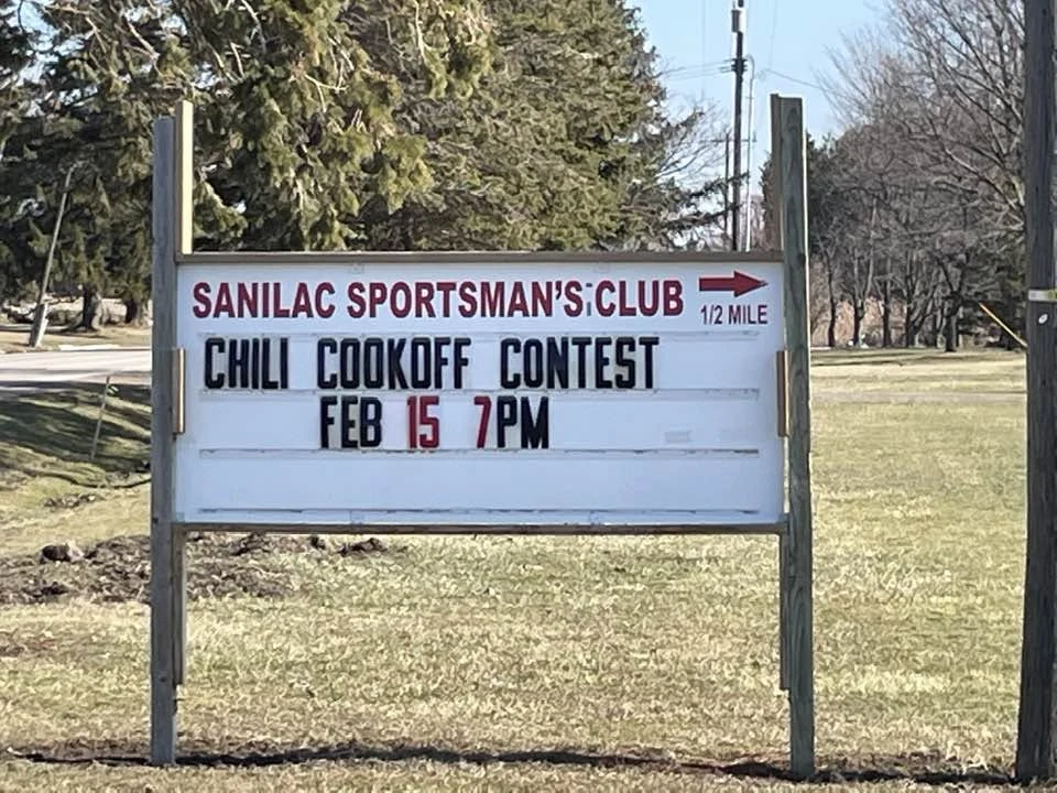 Sanilac Sportsman's Club road sign