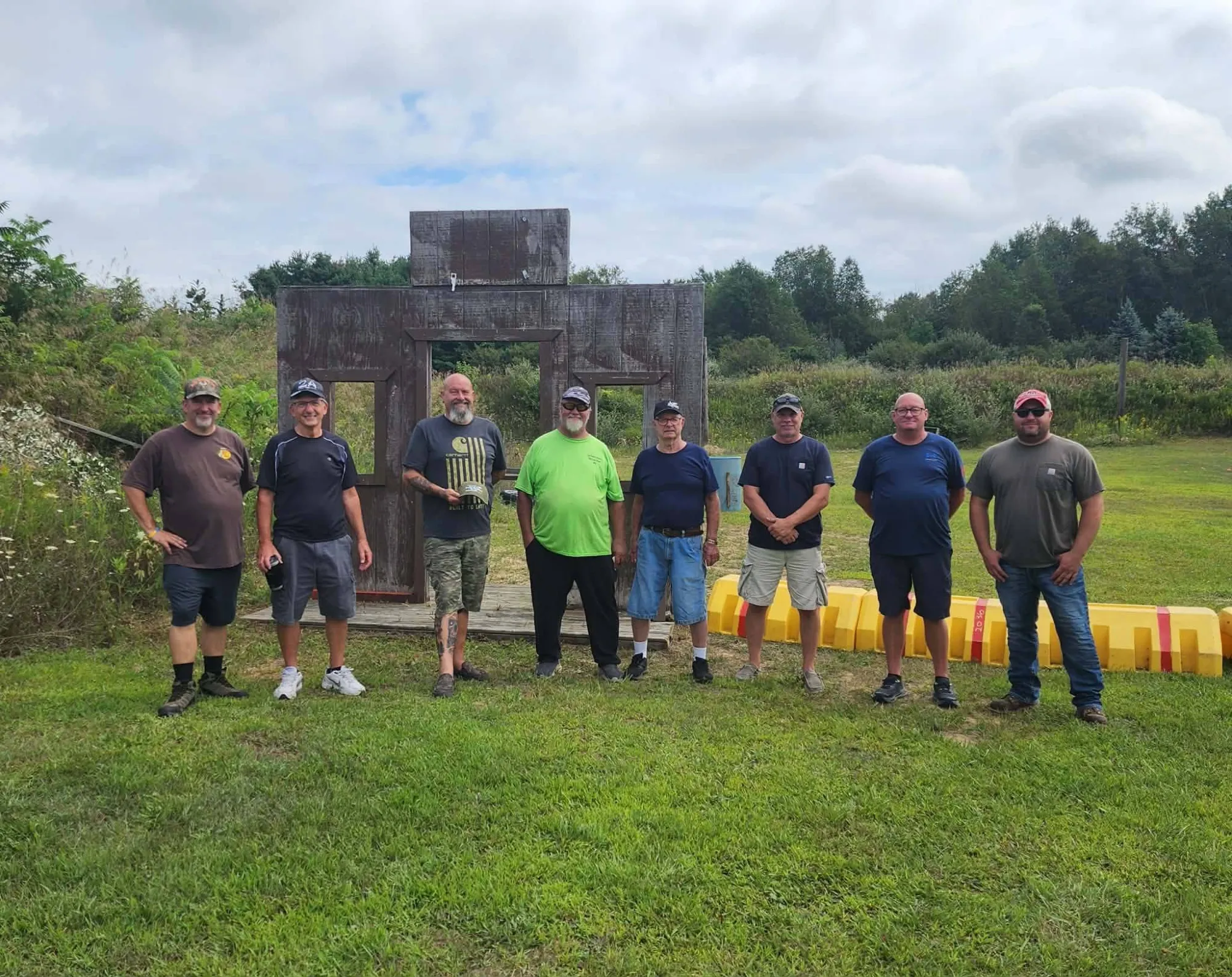 Members at the pistol range